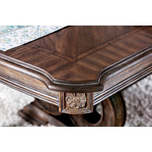 Procopio Rustic Natural Tone TableTop Leaf Shelf and Rails