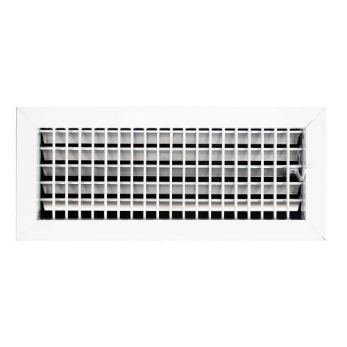 16 in. x 6 in. Aluminum Adjustable Wall Register in White