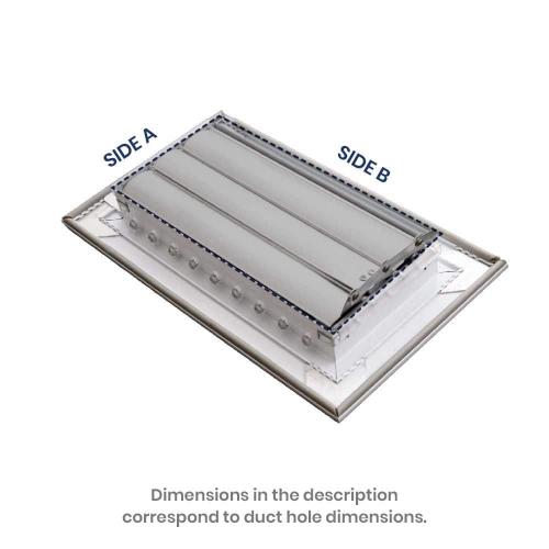 16 in. x 6 in. Aluminum Adjustable Wall Register in White