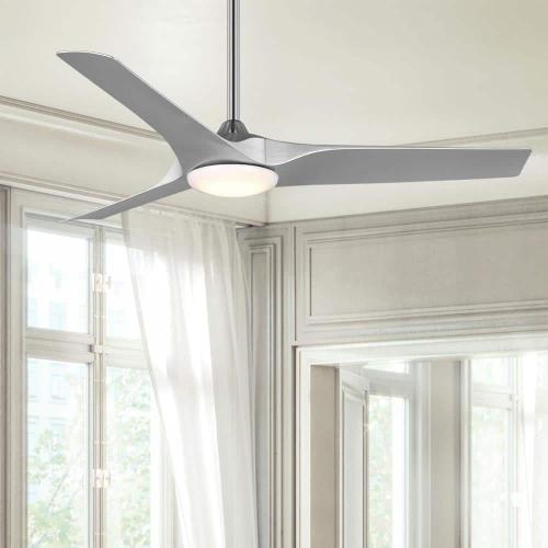Gossamer 60 in. Integrated LED Indoor Brushed Nickel Ceiling Fan with Remote Control and White Color Changing Light Kit