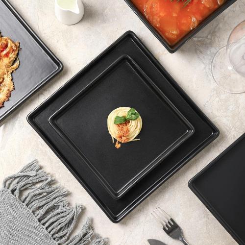 Stone Lain Grace 12-Piece Dinnerware Set Stoneware, Service For 4, Black Matte