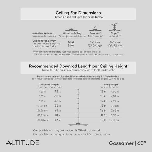 Gossamer 60 in. Integrated LED Indoor Brushed Nickel Ceiling Fan with Remote Control and White Color Changing Light Kit