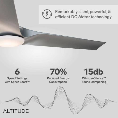 Gossamer 60 in. Integrated LED Indoor Brushed Nickel Ceiling Fan with Remote Control and White Color Changing Light Kit