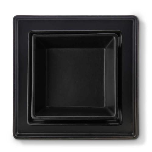 Stone Lain Grace 12-Piece Dinnerware Set Stoneware, Service For 4, Black Matte