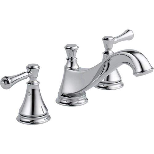 Cassidy 8 in. Widespread 2-Handle Bathroom Faucet with Metal Drain Assembly in Chrome (Handles Not Included)