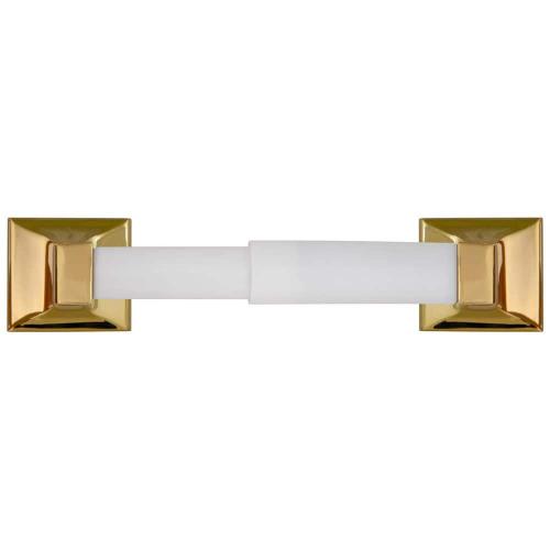 Millbridge Double Post Toilet Paper Holder in Polished Brass