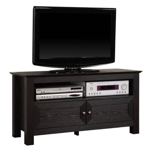 Cortez 44 in. Black Composite TV Stand 48 in. with Doors