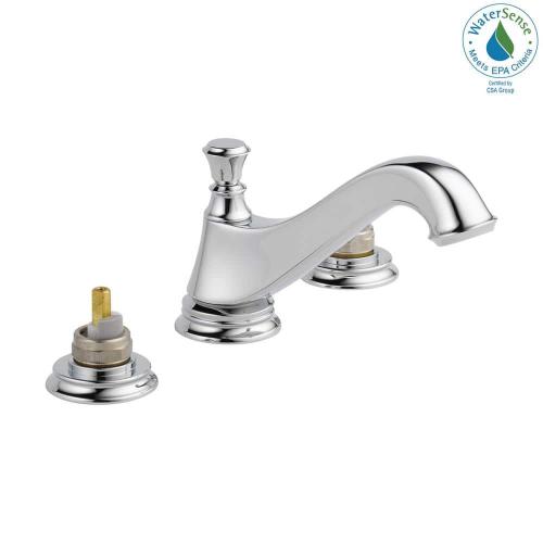 Cassidy 8 in. Widespread 2-Handle Bathroom Faucet with Metal Drain Assembly in Chrome (Handles Not Included)