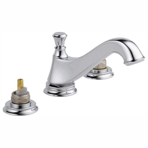 Cassidy 8 in. Widespread 2-Handle Bathroom Faucet with Metal Drain Assembly in Chrome (Handles Not Included)