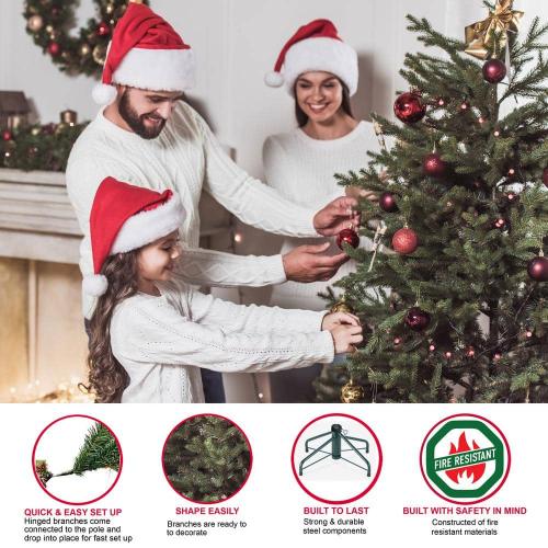 6.5 ft. Pre-Lit Incandescent Aspen Green Fir Artificial Christmas Tree with 500 UL Clear Lights