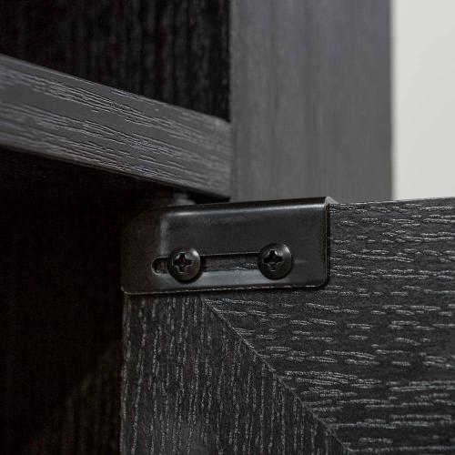 Cortez 44 in. Black Composite TV Stand 48 in. with Doors