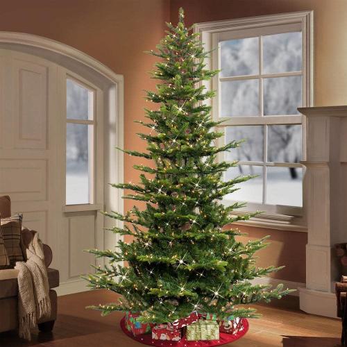 6.5 ft. Pre-Lit Incandescent Aspen Green Fir Artificial Christmas Tree with 500 UL Clear Lights