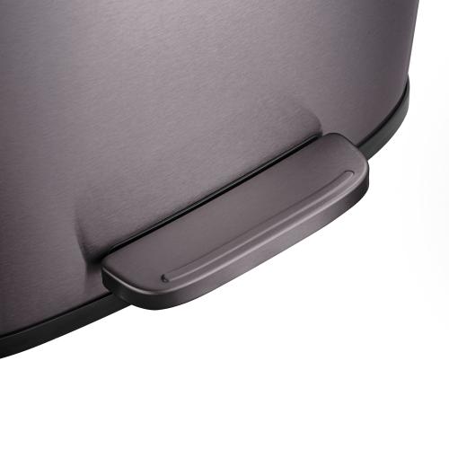 Qualiazero 50L / 13.2 Gallon Rectangular Step Can - Black - 13.2 Gallons