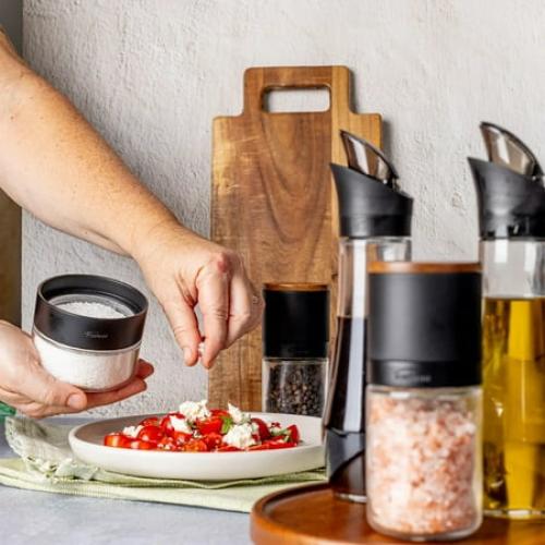 Trudeau Lazy Susan Seasoning Station, 6 Piece Set
