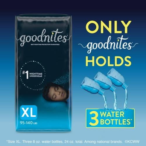Goodnites Overnight Underwear for Boys, XL (95-140 lb.), 28 Ct