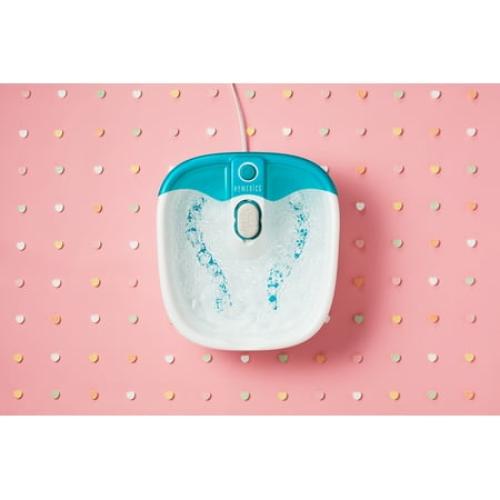 Homedics Bubble Mate Heated Foot Spa Bubble Foot Massager with Raised Massage nodes and Removable Pumice Stone