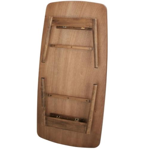 AZUMAYA TAC-229WAL Folding Legs Coffee Center Table, W41.3 x D20.5 x H14.0 Inches, Natural Walnut and Rubber Wood Material, Home and Living, Walnut Color