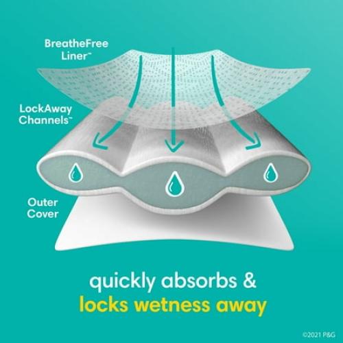 Pampers Swaddlers Soft and Absorbent Diapers, Size 5, 104 Count