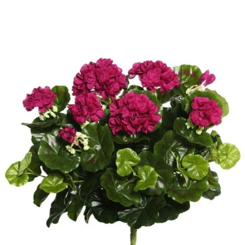 Vickerman 17.5 Artificial Purple Polyester Geranium Bush.