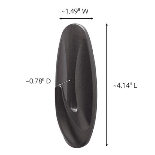 Command Large Outdoor Metallic Bronze Hook [Removable]: 1-pack (Bronze) [4-sets]