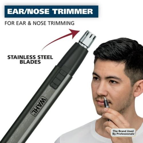 Wahl Micro Groomsman AAA 2-in-1 Detail Trimmer for Men, Satin Nickel-Black, #5640-600