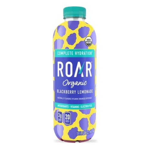 Roar Complete Hydration Organic - Blackberry Lemonade - 12 x 18 oz
