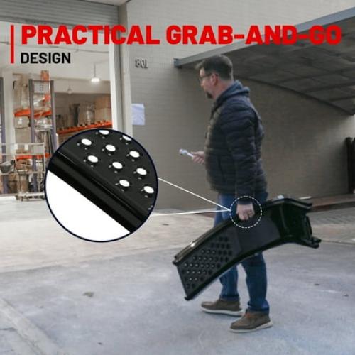 Rockland 8000 LBS Solid Steel Auto Ramp Set Heavy Duty Car Light Truck Repairs (Pack of 2) 10102092