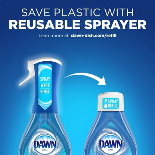 Dawn Powerwash Spray, Dish Soap, Dishwashing Liquid, Fresh, 1 Starter Kit   3 Refills, 64 Fl Oz