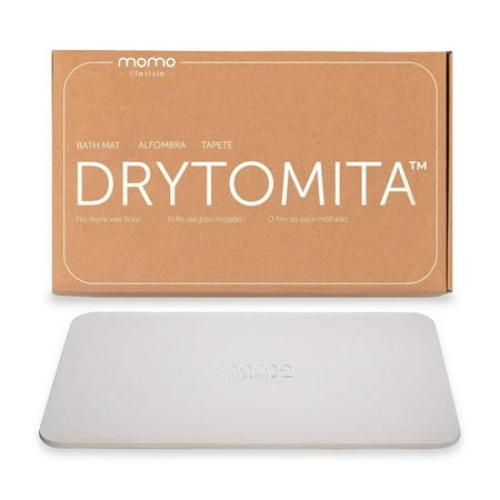 Momo Lifestyle Stone Bath Mat Drytomita 24 X 15 Linen Gray, Diatomaceous Earth, Non-Slip Super Absorbent Quick Drying Shower Mat Bathroom Accessory for Home Spa