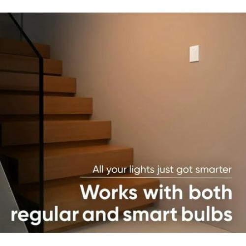 Wyze Switch Single Pole Works with Alexa & Google, White WLPS1-RB