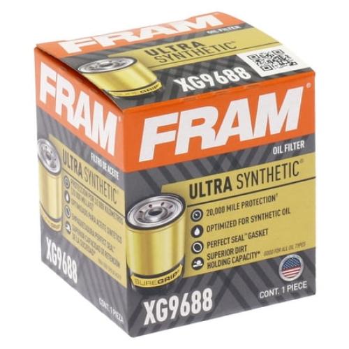 FRAM Ultra Synthetic Oil Filter, XG9688, 20K mile Replacement Filter for Select Hyundai, Kia Vehicles