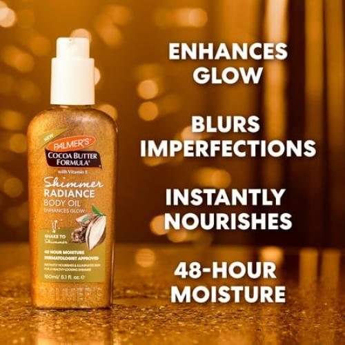 5.1oz Palmer's Cocoa Butter Formula Shimmer Body Oil with Vitamin E, 5.1 oz.,