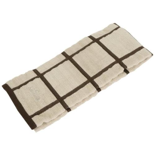 3 Packs All-Clad Checked Cotton Kitchen Towel, Almond