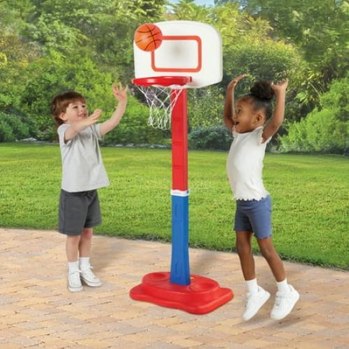Play Day Adjustable Basketball Goal with Built-In Ball Storage and Easy Assembly missing basket ball