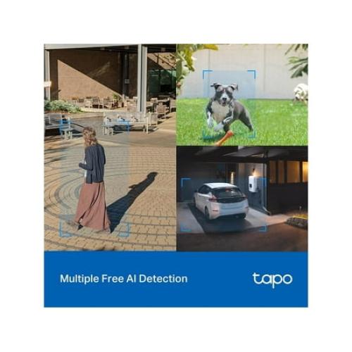 TP-Link Tapo 2K QHD Outdoor Pan/Tilt Wi-Fi Security Camera, 360° View, Motion Tracking, Color Night Vision, Free Person/Vehicle/Motion Detection, Cloud & SD Card Storage, 24/7 Recording (Tapo C520WS)