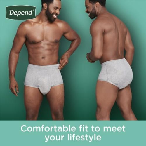 Depend Fresh Protection Incontinence Underwear for Men, Adult Diapers, S/M, 32 Count