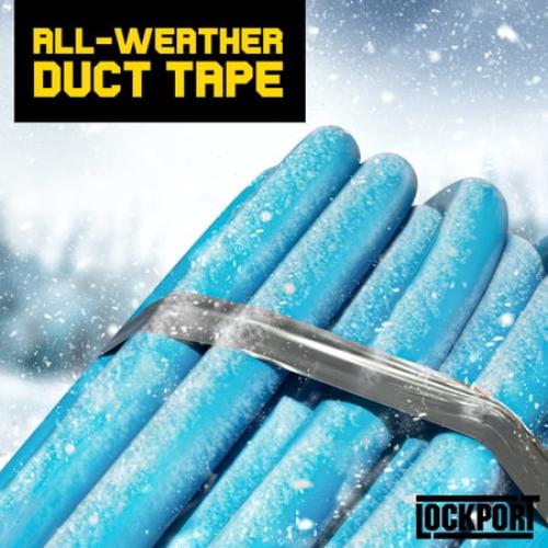 Lockport Silver Duct Tape Strong Flexible Waterproof 5 Roll 1.88 Inch x 30 Yards