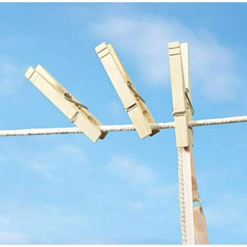 Whitmor 121458 Wooden Clothespin - Set of 50 - Pack of 12