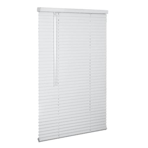 Lotus & Windoware Cordless 1 Aluminum Light Filtering Horizontal Mini Blind, 36 W x 84 L, White, Smooth
