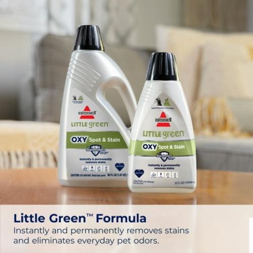 BISSELL® Little Green® Mini Portable Carpet and Upholstery Deep Cleaner with Tough Stain Tool, HydroRinse Tool, and 8 oz Little Green Formula, 4075