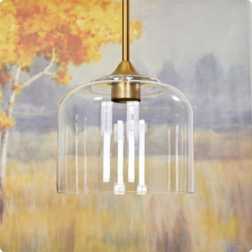 Kira Home Beech 9 Glass Shade, Replacement Glass, 1-5/8 Fitter Opening for Threaded Medium Base Socket, 8 x 8.75
