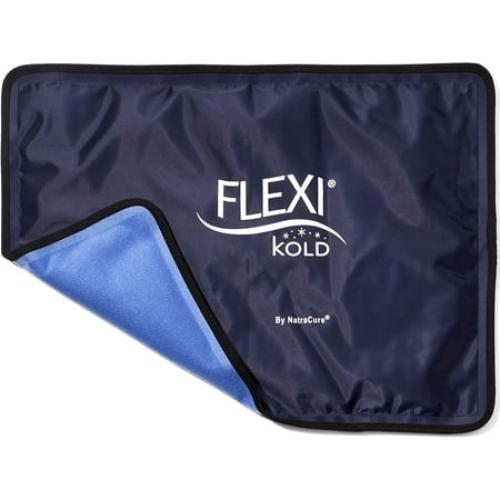 10.5x14.5 Blue Pack of 2 FlexiKold Gel Ice Pack w/Straps (Standard Large: 10.5 x 14.5) - Reusable Cold Therapy (for Pain and Injuries, wrap Around Knee, Shoulder, Back, Ankle, Neck, Hip, Wrist) - 6300 Cold-Strap