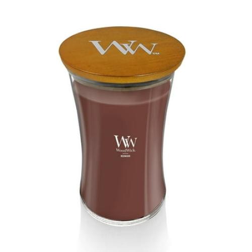 Woodwick Large Hourglass Candle, Redwood, 21.5 oz