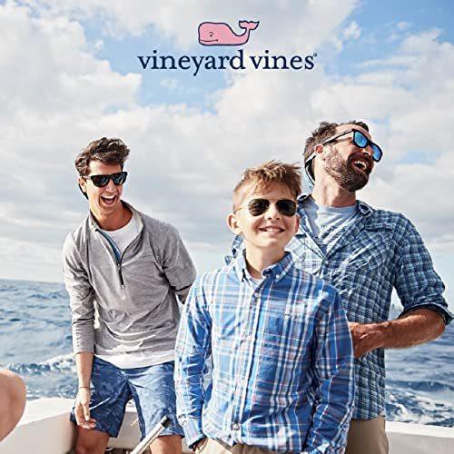 vineyard vines Boys' Long Sleeve Vintage Whale Pocket T-Shirt White Cap Medium