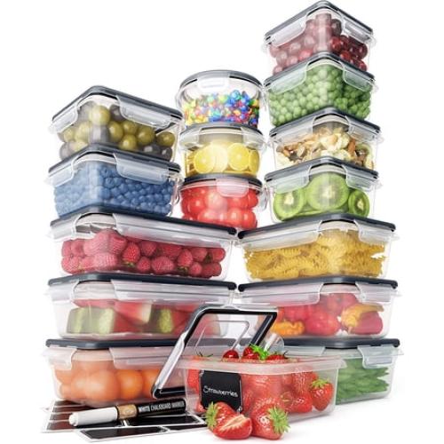 Chef's Path Plastic Food Storage Container Variety Set, 16 Count ❗MAY HAVE MISSING PIECES❗