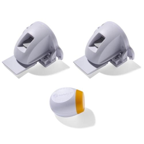 Safety 1st Secure-to-Explore Adhesive Magnetic Locks 2 Locks/1 Key, White