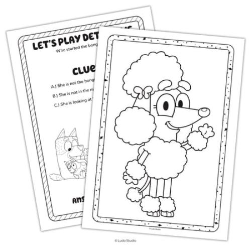 Bluey 48-Page Coloring and Activity Book with Crayons, by Bendon