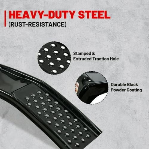 Rockland 8000 LBS Solid Steel Auto Ramp Set Heavy Duty Car Light Truck Repairs (Pack of 2) 10102092