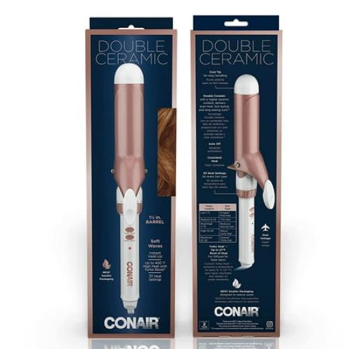 Conair Double Ceramic Curling Iron, 1.5-inch, Rose Gold, CD703GN