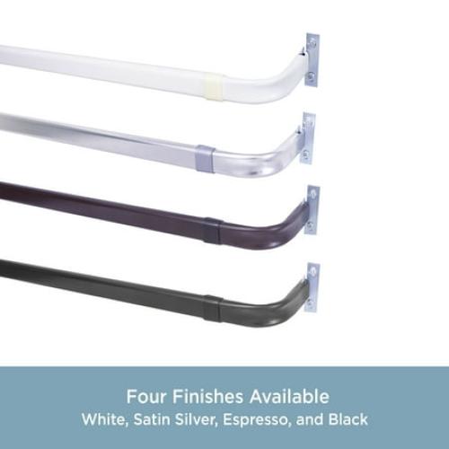 Kenney 28-48 Basic Steel Adjustable Curtain Rod, Espresso